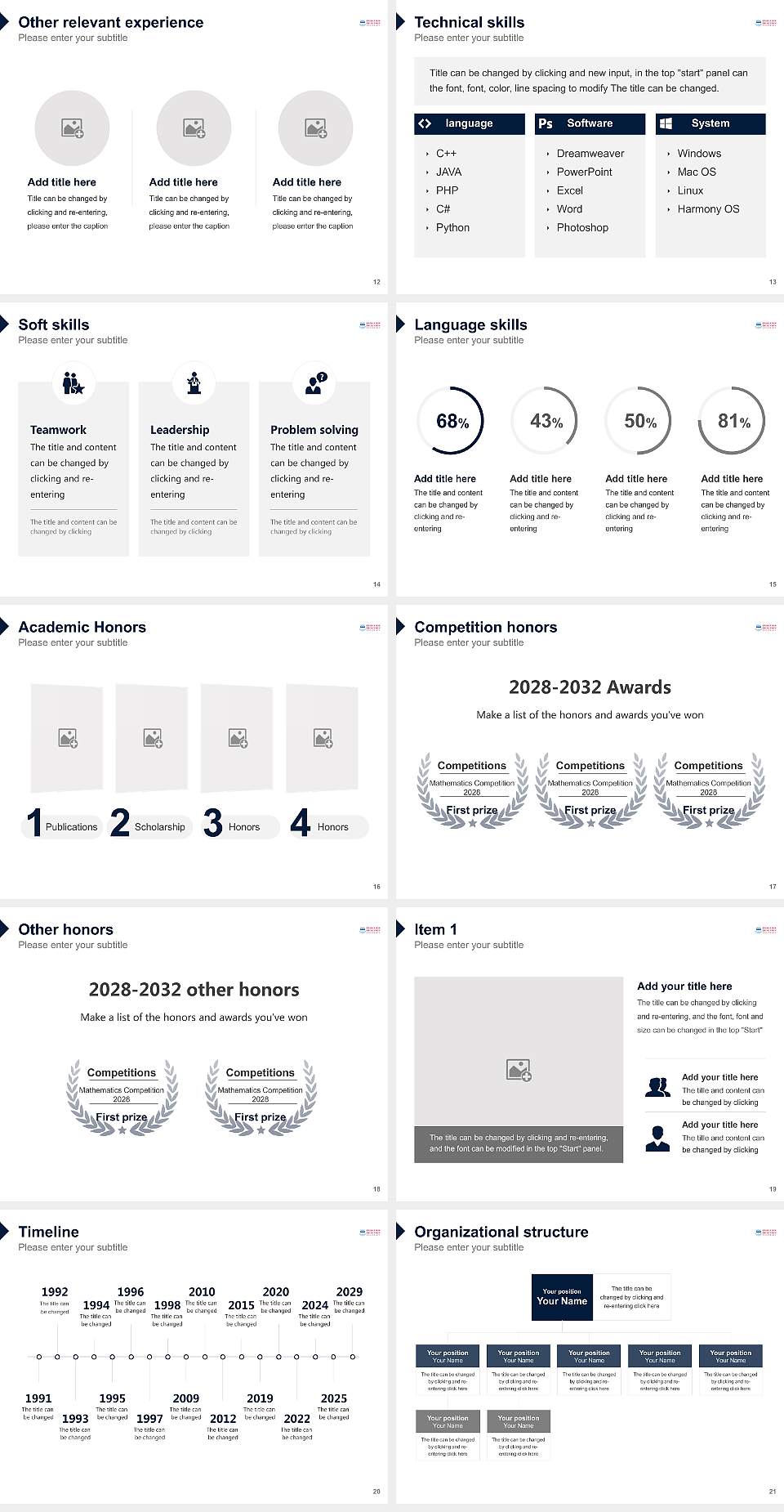 Fairleigh Dickinson University-Metropolitan Campus Resume PPT Template4:3 ratio PPT effect preview image3