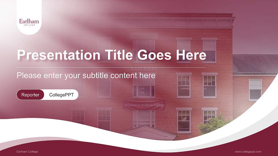 Earlham College Lecture Sharing and Networking Event PPT Template16:9 ratio PPT effect preview image