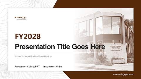 Emperor’S College of Traditional Oriental Medicine Academic Presentation/Research Findings Report PPT Template