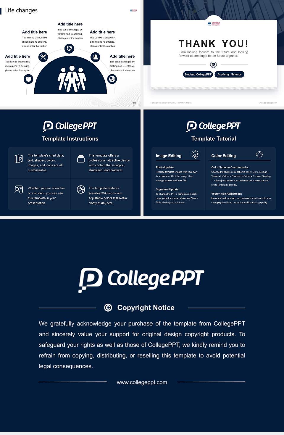 Fairleigh Dickinson University-Florham Campus National Scholarship Defense PPT Template4:3 ratio PPT effect preview image4