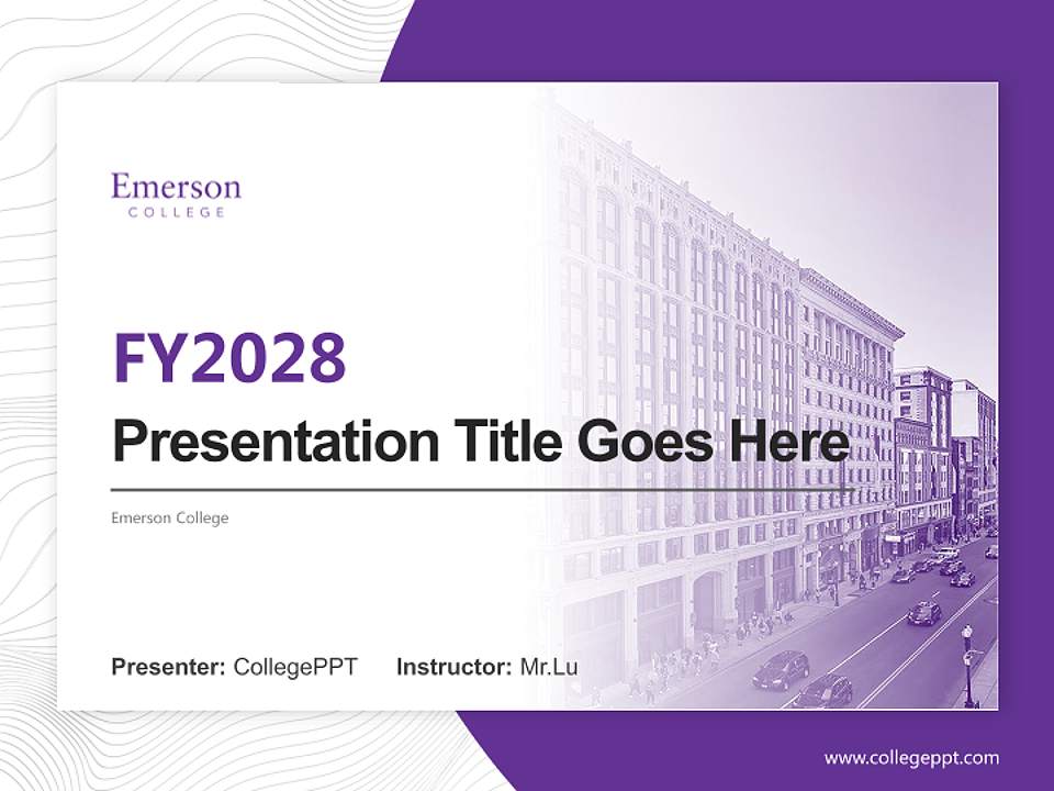 Emerson College Academic Presentation/Research Findings Report PPT Template4:3 ratio PPT effect preview image5