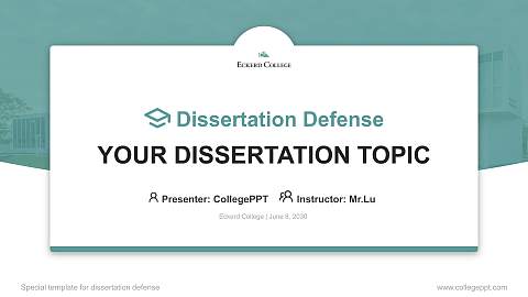 Eckerd College Graduation Thesis Defense PPT Template