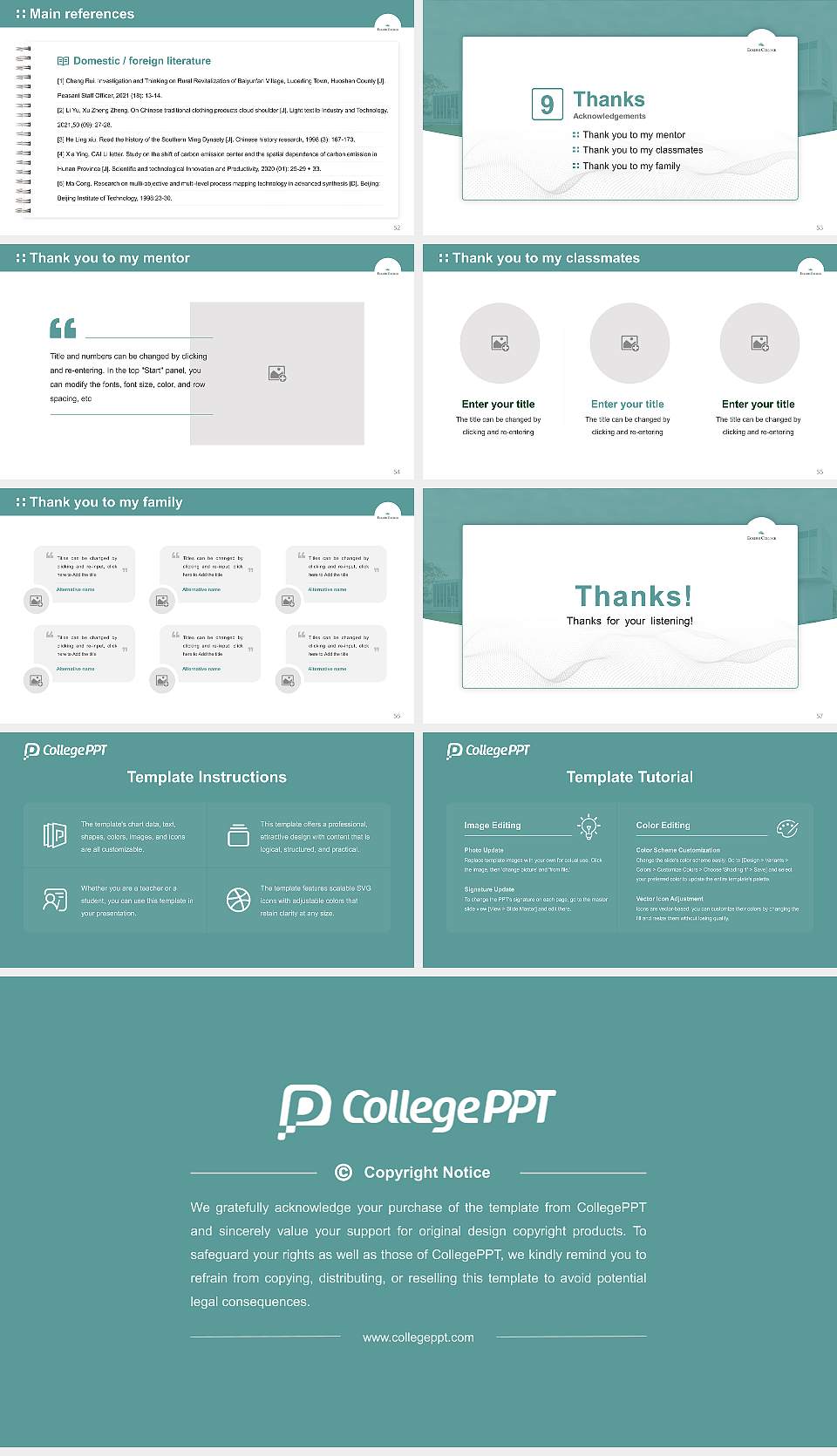 Eckerd College Graduation Thesis Defense PPT Template16:9 ratio PPT effect preview image7