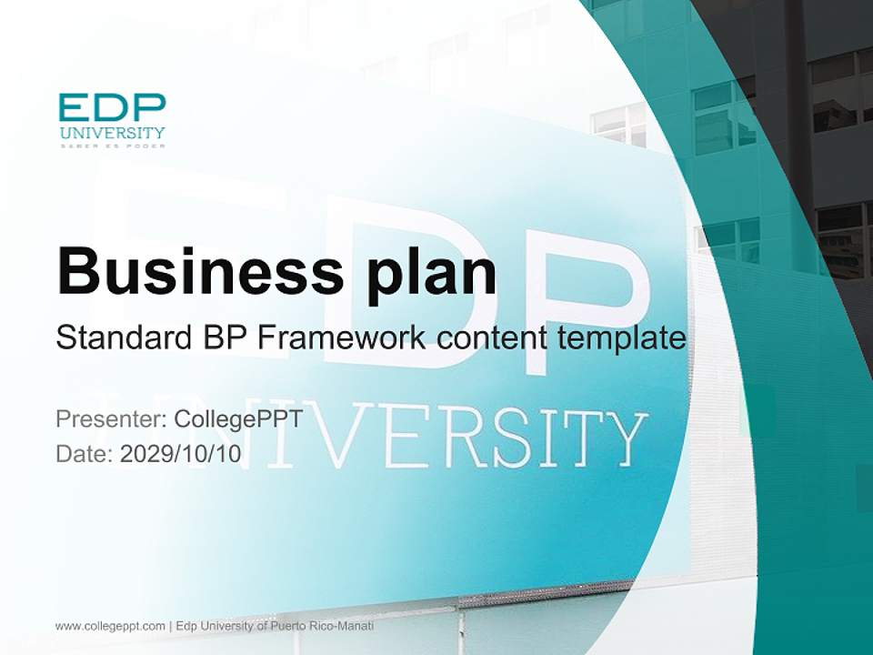 Edp University of Puerto Rico-Manati Competition/Entrepreneurship Contest PPT Template4:3 ratio PPT effect preview image9
