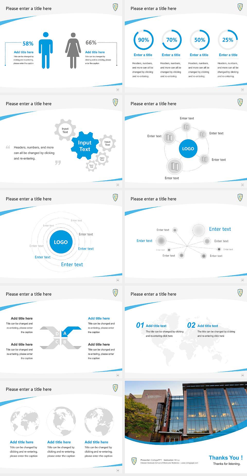 Elmezzi Graduate School of Molecular Medicine Course/Courseware Creation PPT Template4:3 ratio PPT effect preview image4