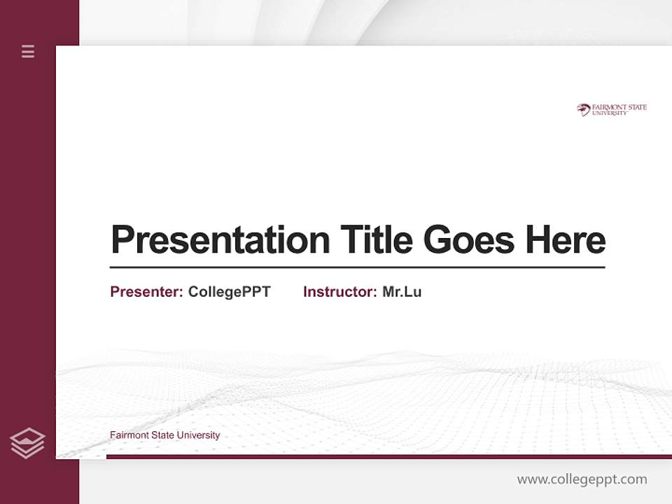 Fairmont State University Thesis Proposal/Graduation Defense PPT Template4:3 ratio PPT effect preview image5