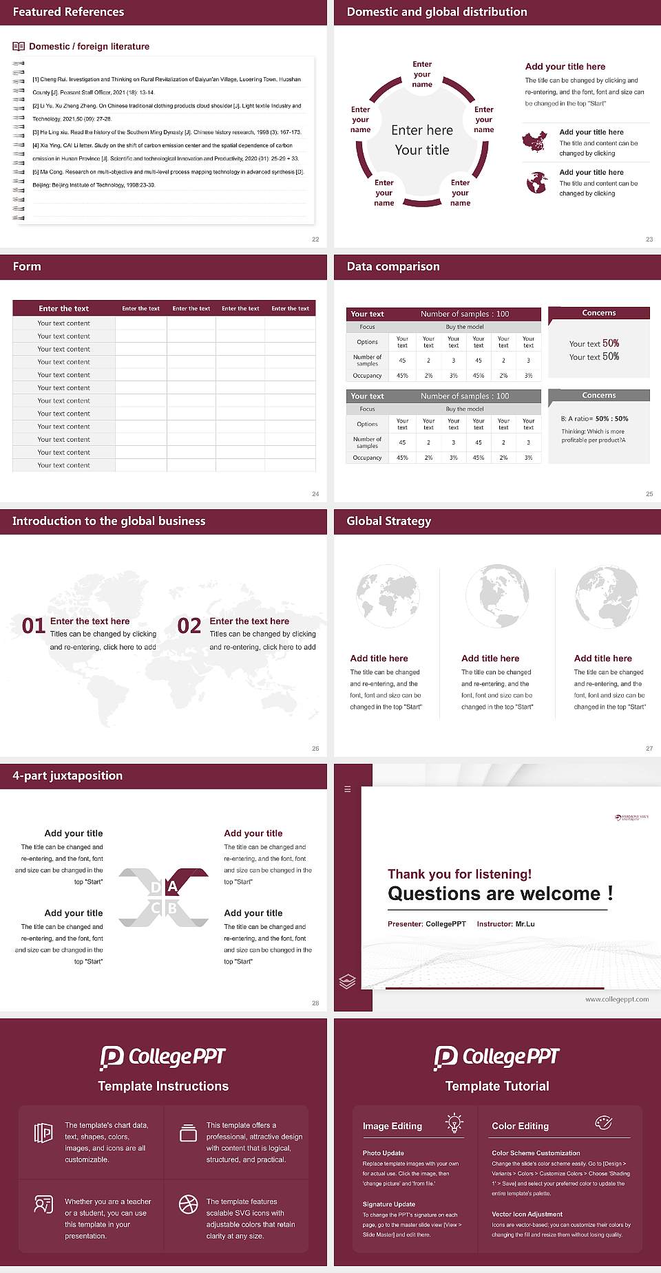 Fairmont State University Thesis Proposal/Graduation Defense PPT Template4:3 ratio PPT effect preview image4