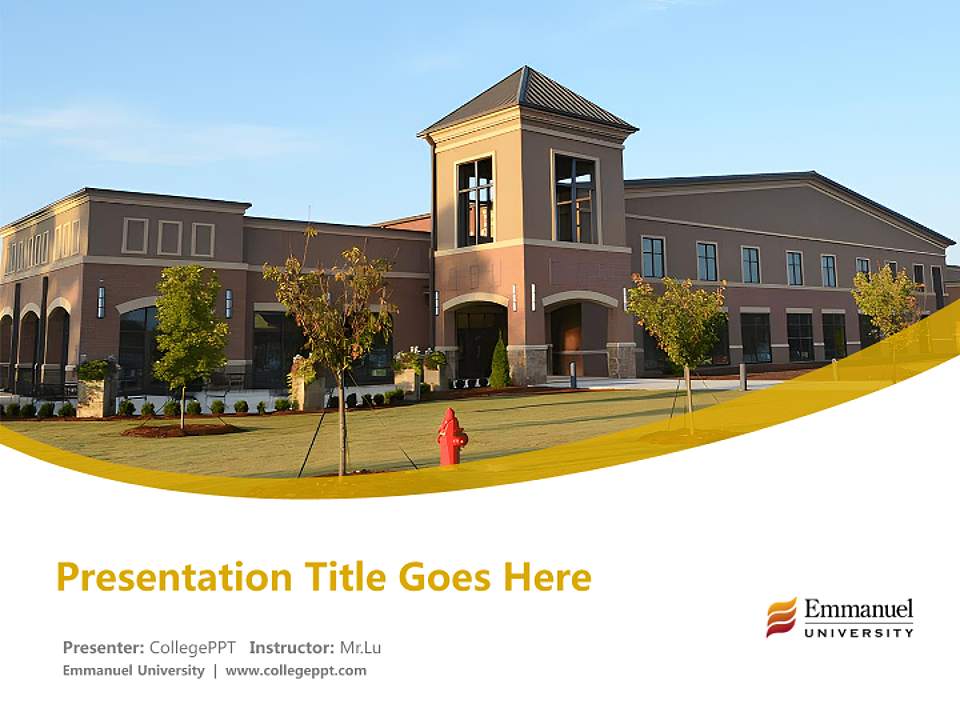 Emmanuel University Course/Courseware Creation PPT Template4:3 ratio PPT effect preview image5
