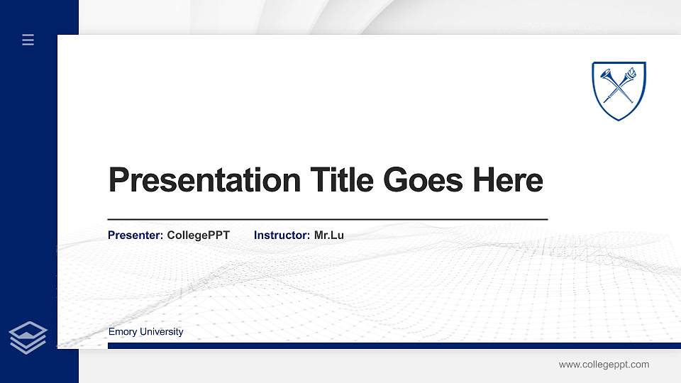 Emory University Thesis Proposal/Graduation Defense PPT Template16:9 ratio PPT effect preview image