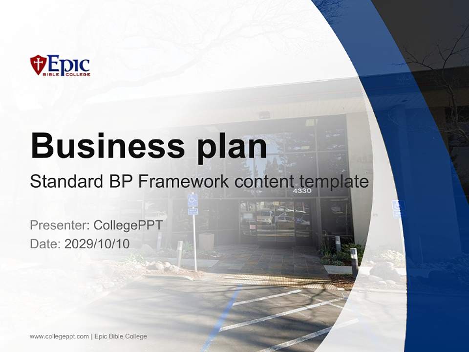Epic Bible College Competition/Entrepreneurship Contest PPT Template4:3 ratio PPT effect preview image9