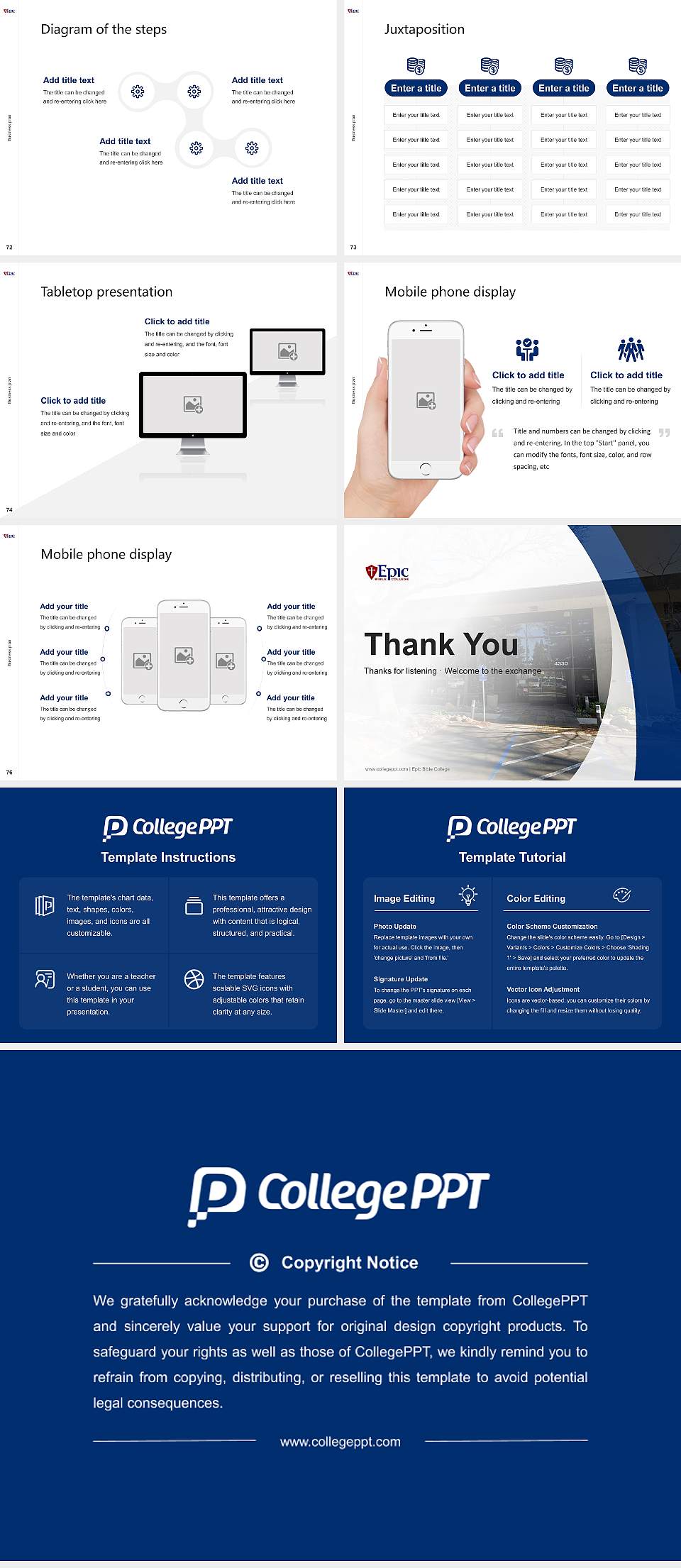 Epic Bible College Competition/Entrepreneurship Contest PPT Template4:3 ratio PPT effect preview image9