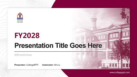 VCOM-Louisiana Campus Academic Presentation/Research Findings Report PPT Template