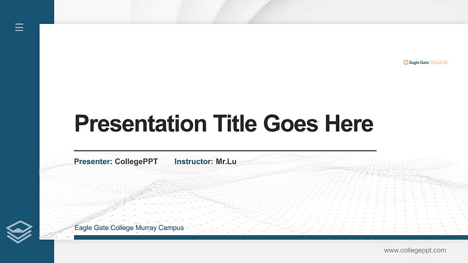 Eagle Gate College Murray Campus Thesis Proposal/Graduation Defense PPT Template16:9 ratio PPT effect preview image