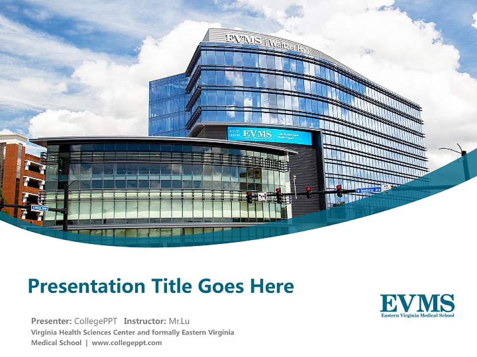 Virginia Health Sciences Center and formally Eastern Virginia Medical School Course/Courseware Creation PPT Template4:3 ratio PPT effect preview image5