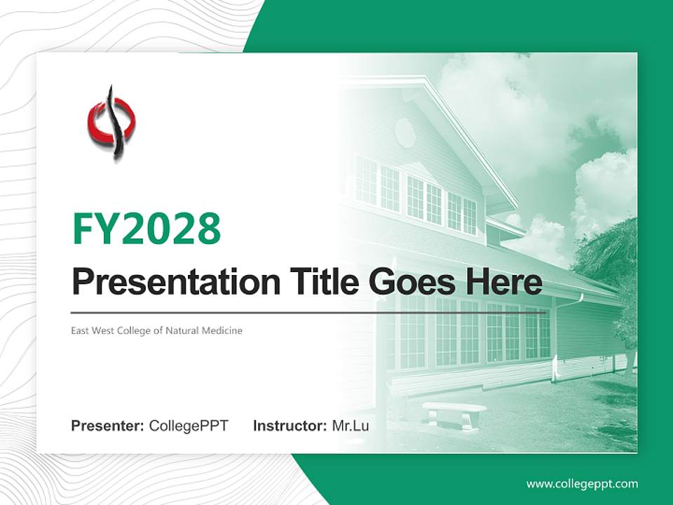 East West College of Natural Medicine Academic Presentation/Research Findings Report PPT Template4:3 ratio PPT effect preview image5