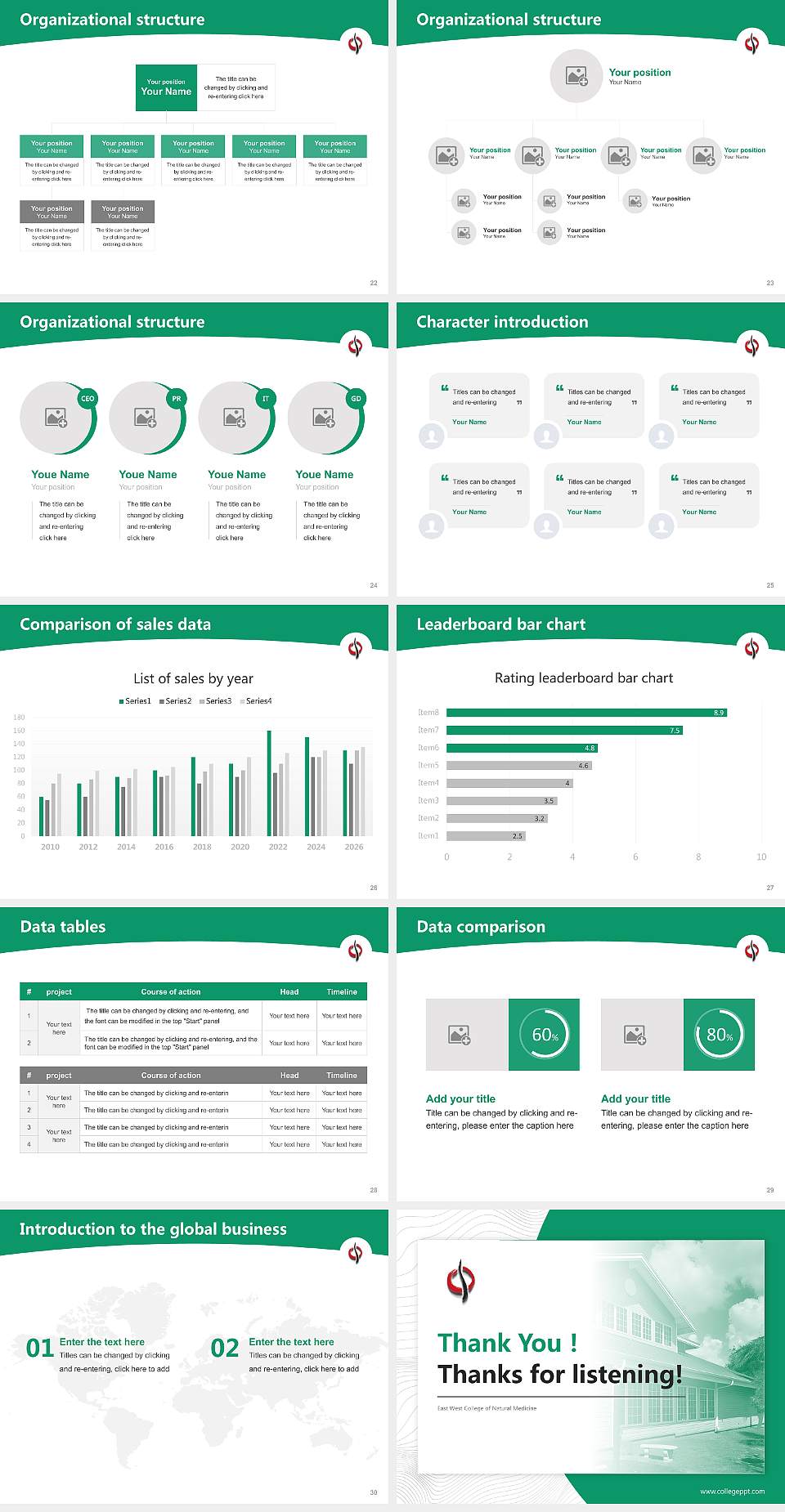 East West College of Natural Medicine Academic Presentation/Research Findings Report PPT Template4:3 ratio PPT effect preview image4