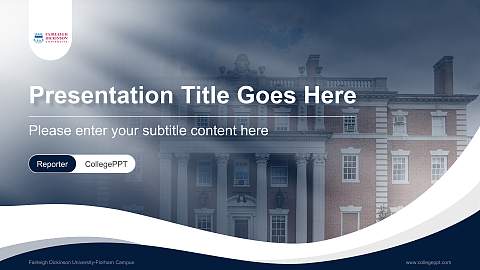 Fairleigh Dickinson University-Florham Campus Lecture Sharing and Networking Event PPT Template