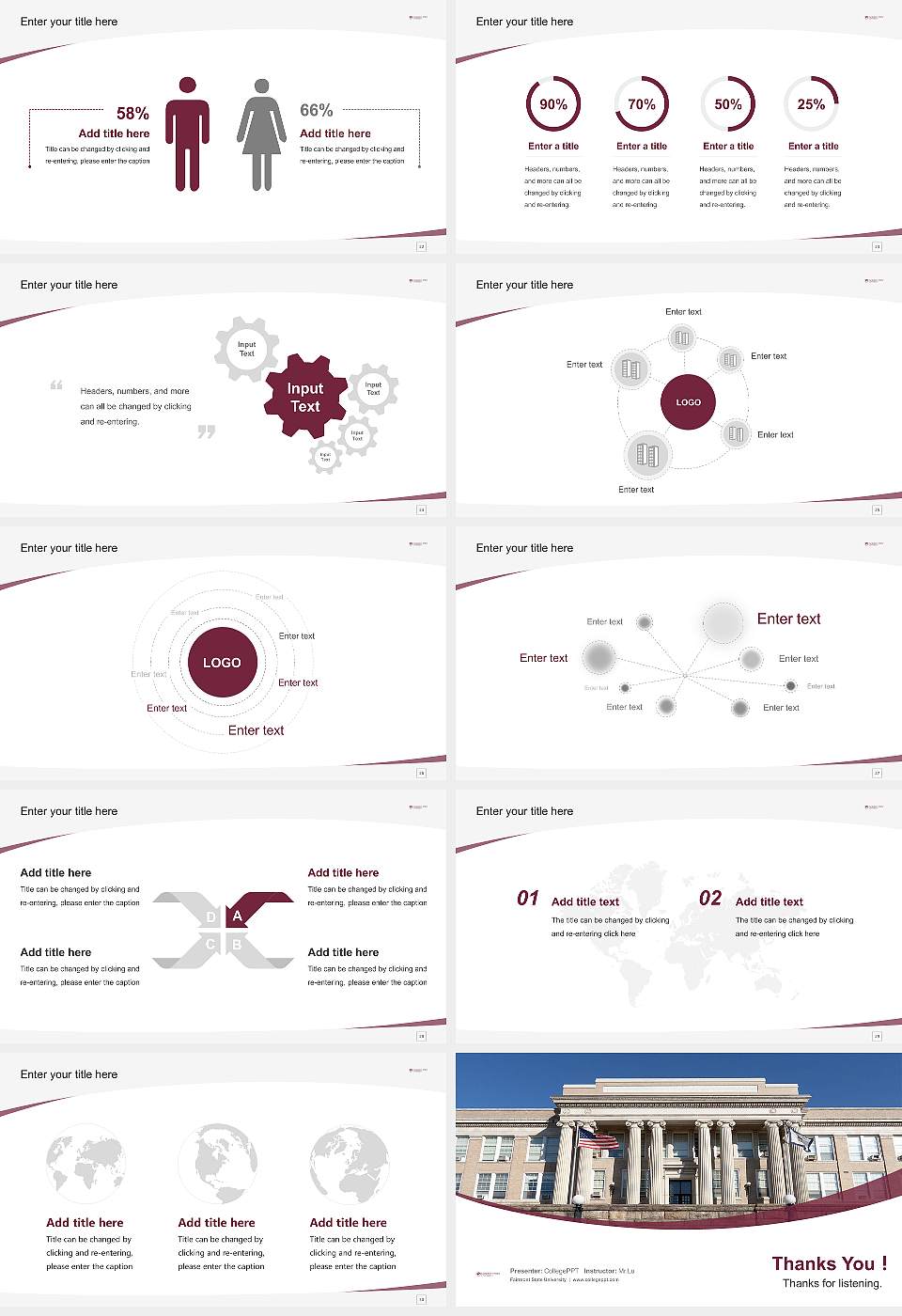 Fairmont State University Course/Courseware Creation PPT Template16:9 ratio PPT effect preview image4
