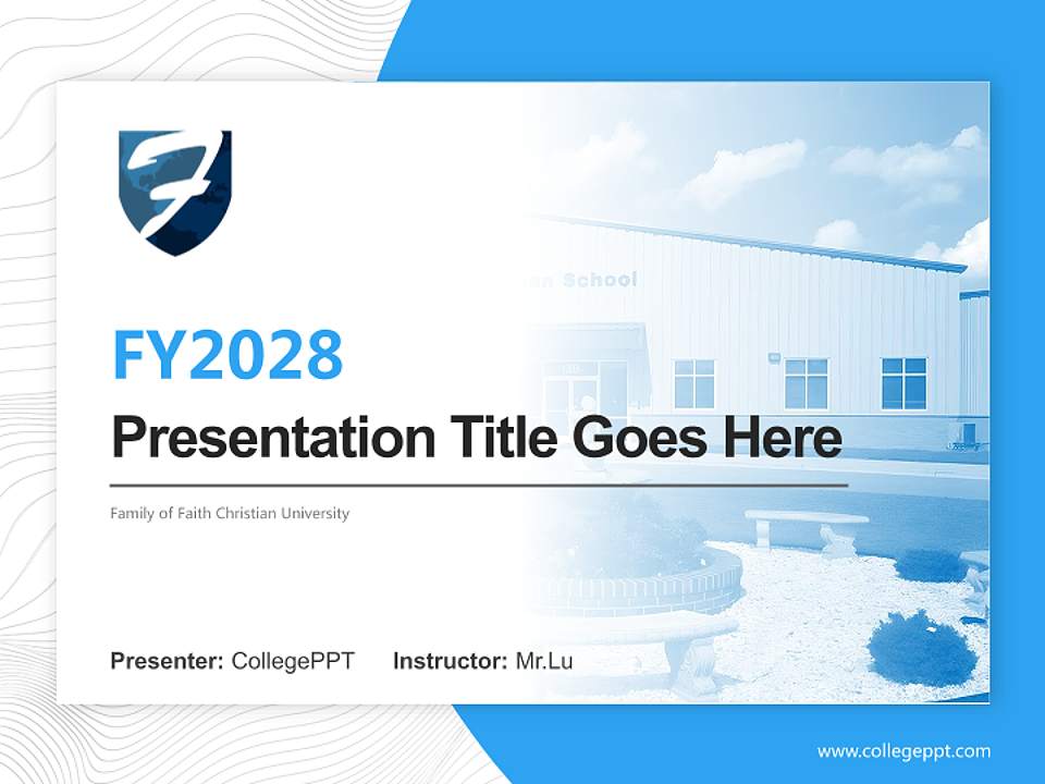 Family of Faith Christian University Academic Presentation/Research Findings Report PPT Template4:3 ratio PPT effect preview image5