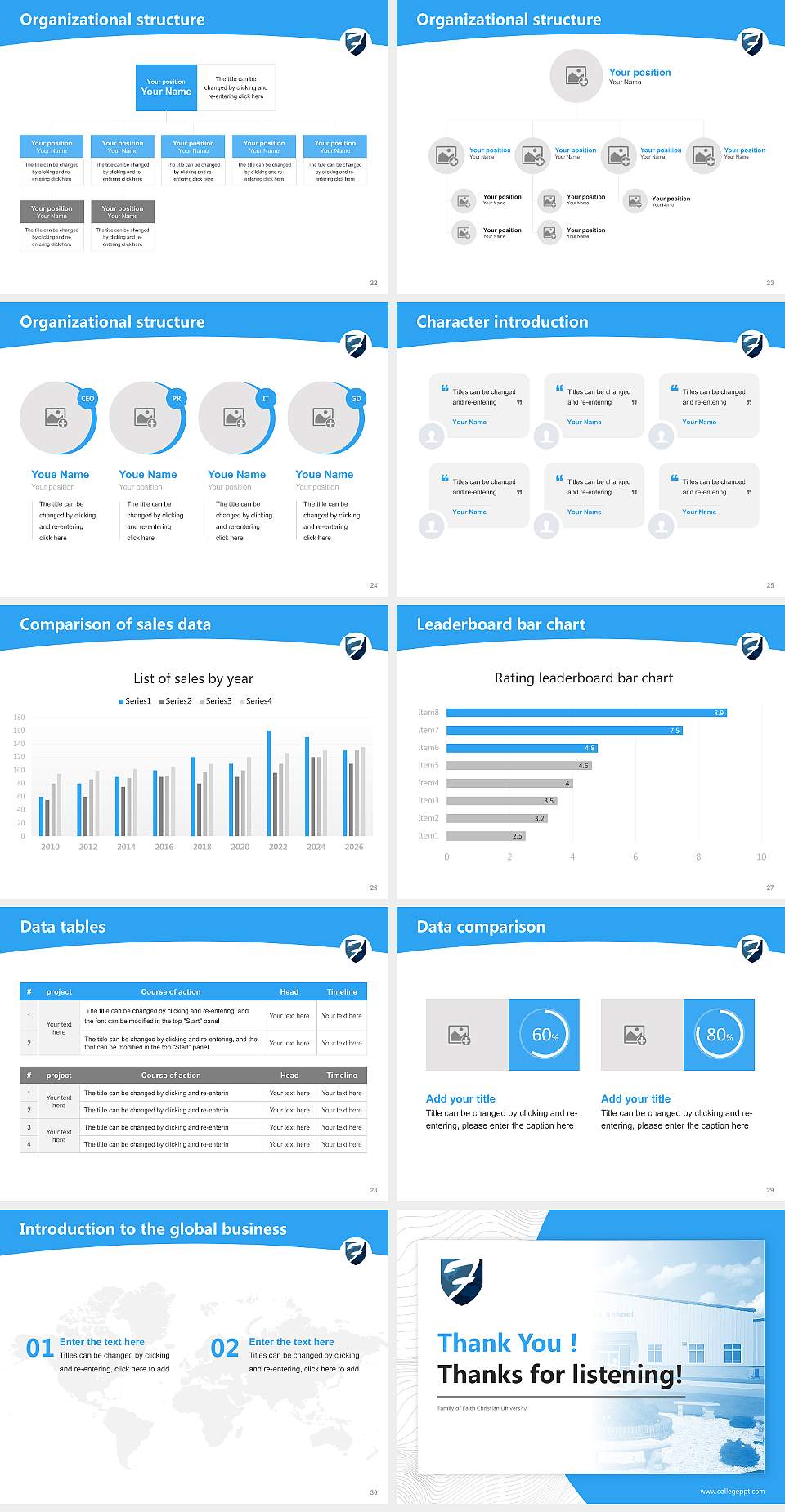 Family of Faith Christian University Academic Presentation/Research Findings Report PPT Template4:3 ratio PPT effect preview image4