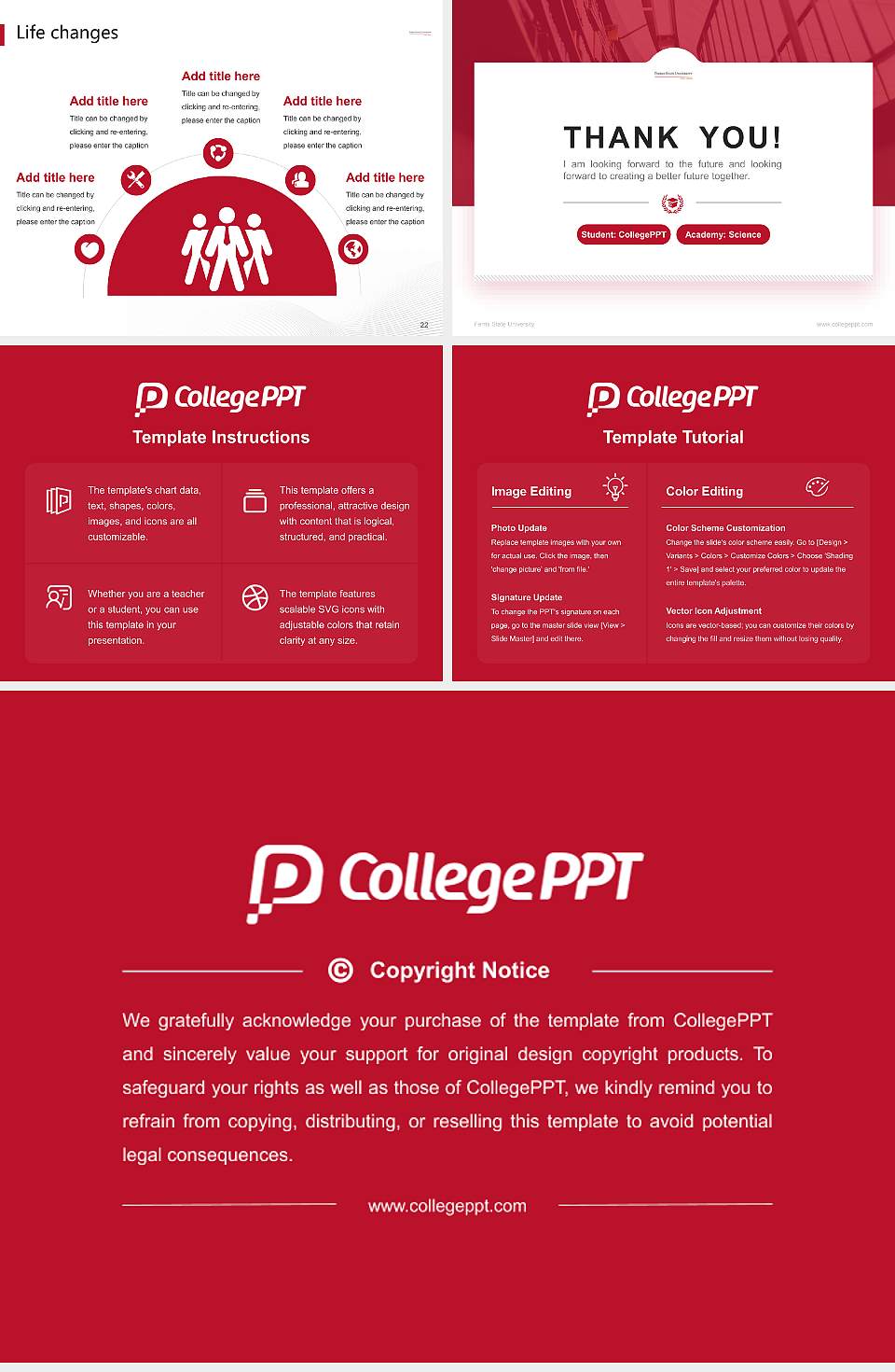 Ferris State University National Scholarship Defense PPT Template4:3 ratio PPT effect preview image4