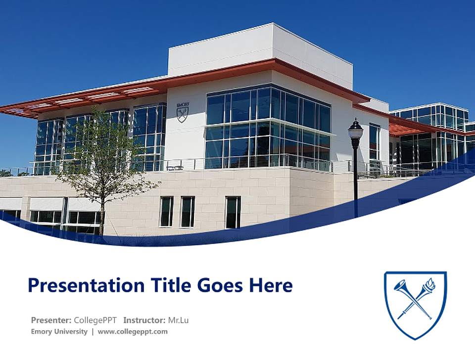 Emory University Course/Courseware Creation PPT Template4:3 ratio PPT effect preview image5