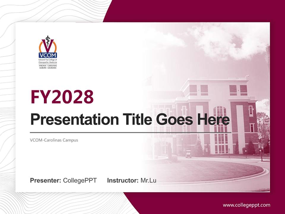 VCOM-Carolinas Campus Academic Presentation/Research Findings Report PPT Template4:3 ratio PPT effect preview image5