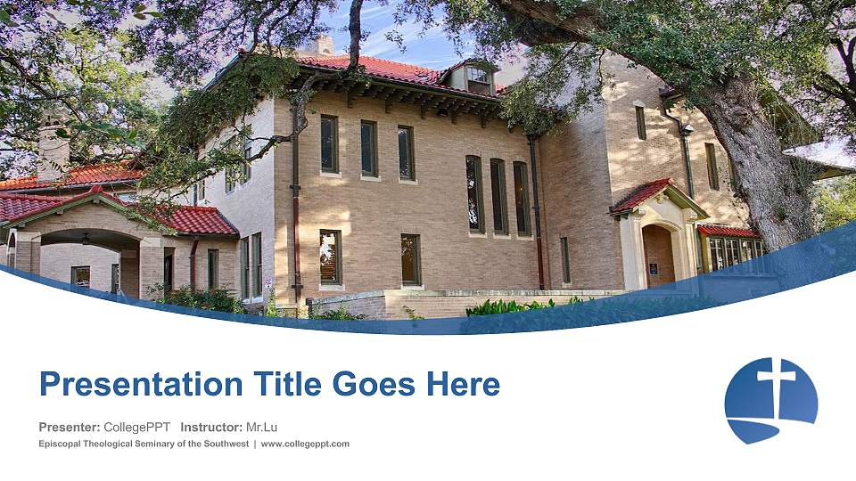 Episcopal Theological Seminary of the Southwest Course/Courseware Creation PPT Template16:9 ratio PPT effect preview image