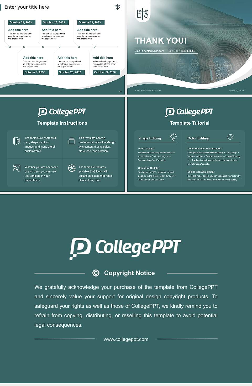 Ecumenical Theological Seminary Lecture Sharing and Networking Event PPT Template4:3 ratio PPT effect preview image4