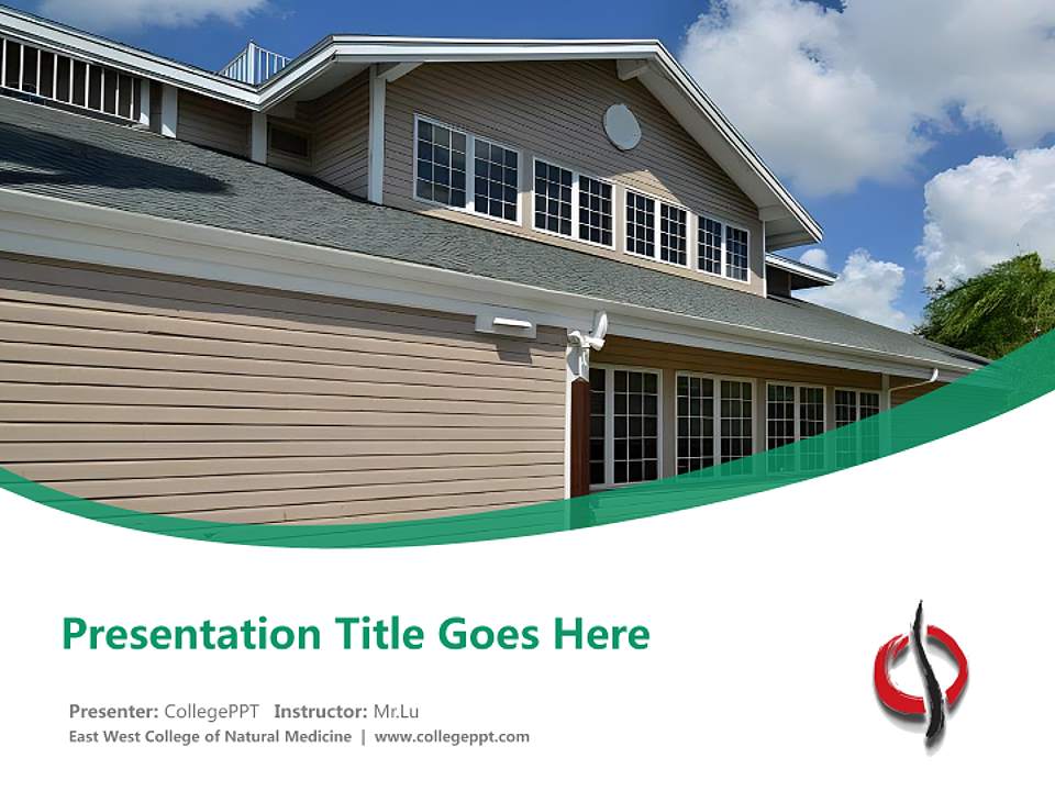 East West College of Natural Medicine Course/Courseware Creation PPT Template4:3 ratio PPT effect preview image5