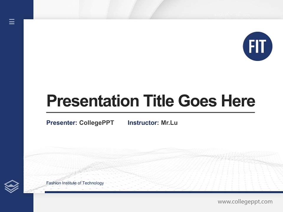Fashion Institute of Technology Thesis Proposal/Graduation Defense PPT Template4:3 ratio PPT effect preview image5