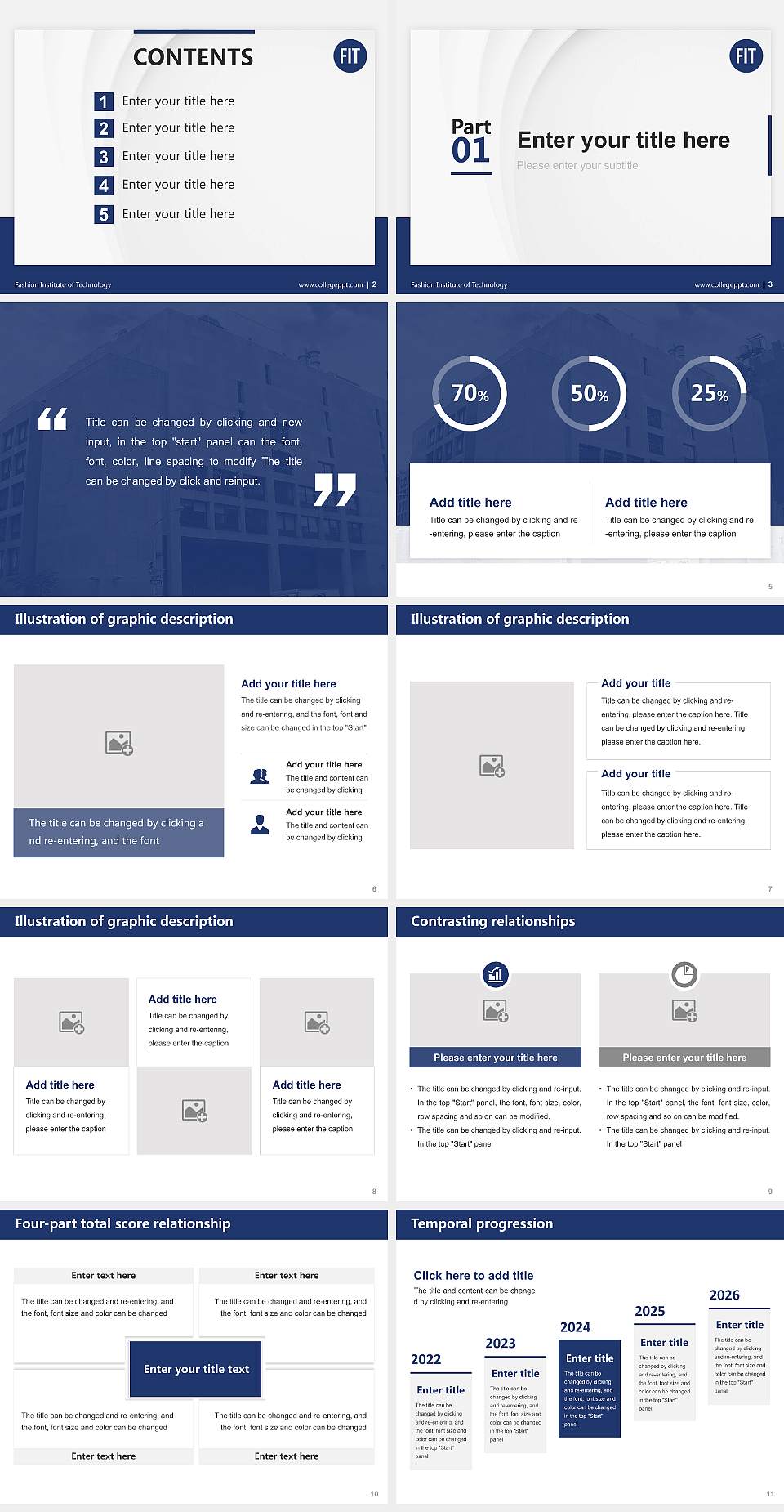 Fashion Institute of Technology Thesis Proposal/Graduation Defense PPT Template4:3 ratio PPT effect preview image2
