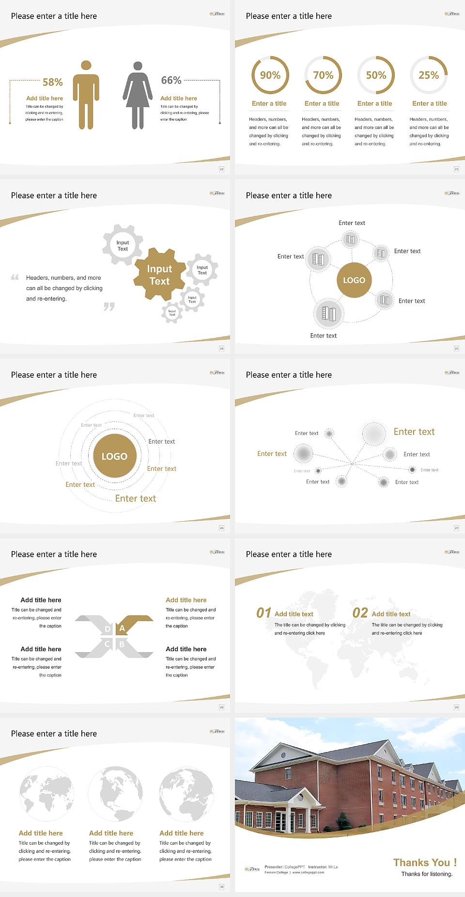 Ferrum College Course/Courseware Creation PPT Template4:3 ratio PPT effect preview image4