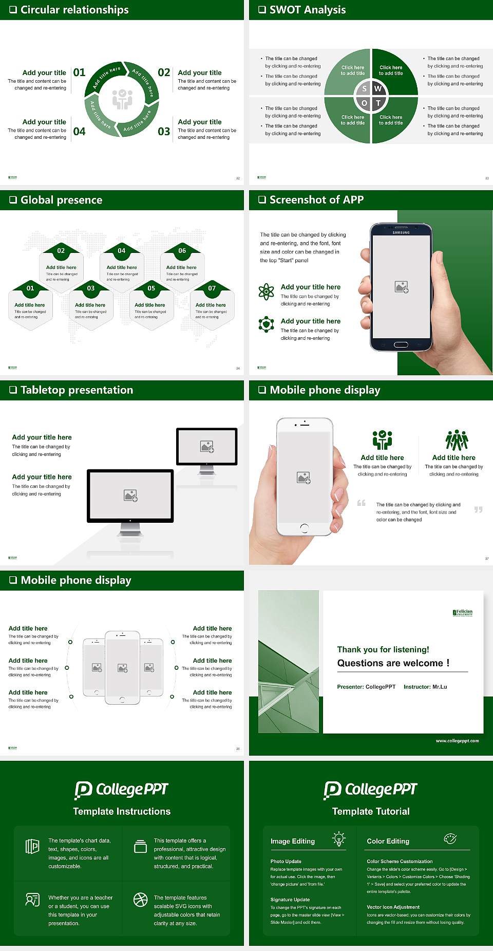 Felician University General Purpose PPT Template4:3 ratio PPT effect preview image5