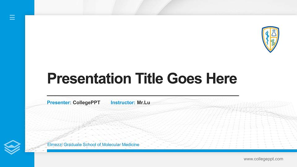 Elmezzi Graduate School of Molecular Medicine Thesis Proposal/Graduation Defense PPT Template16:9 ratio PPT effect preview image