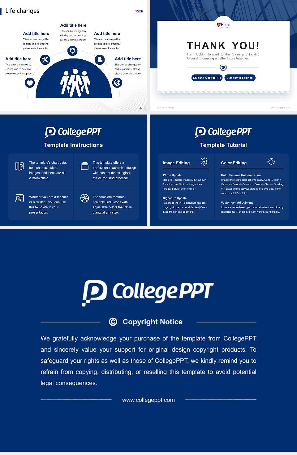 Epic Bible College National Scholarship Defense PPT Template4:3 ratio PPT effect preview image4