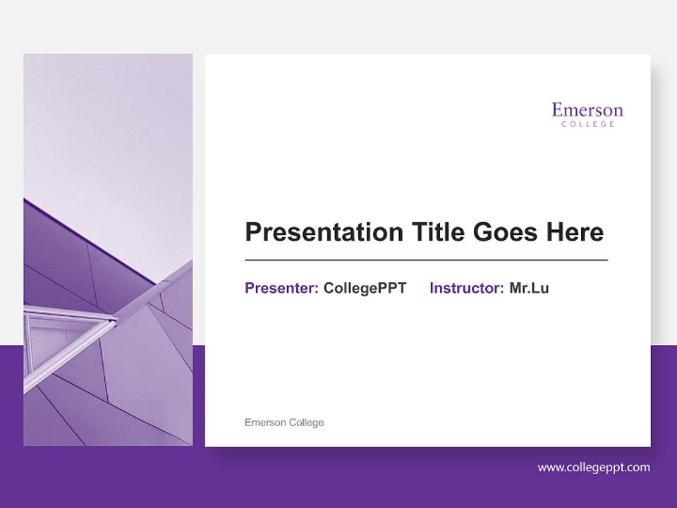 Emerson College General Purpose PPT Template4:3 ratio PPT effect preview image6