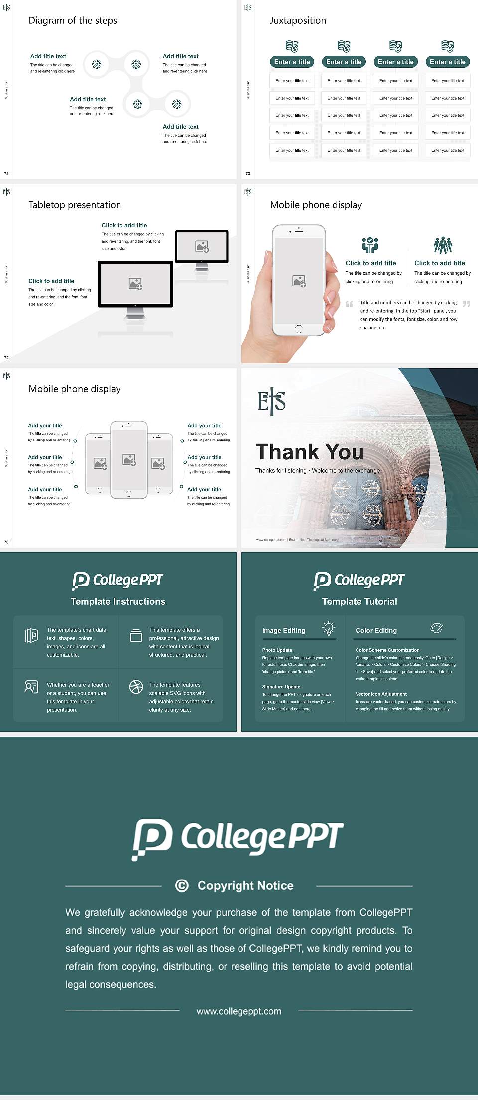 Ecumenical Theological Seminary Competition/Entrepreneurship Contest PPT Template4:3 ratio PPT effect preview image9