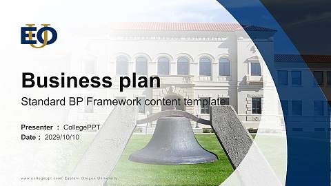 Eastern Oregon University Competition/Entrepreneurship Contest PPT Template