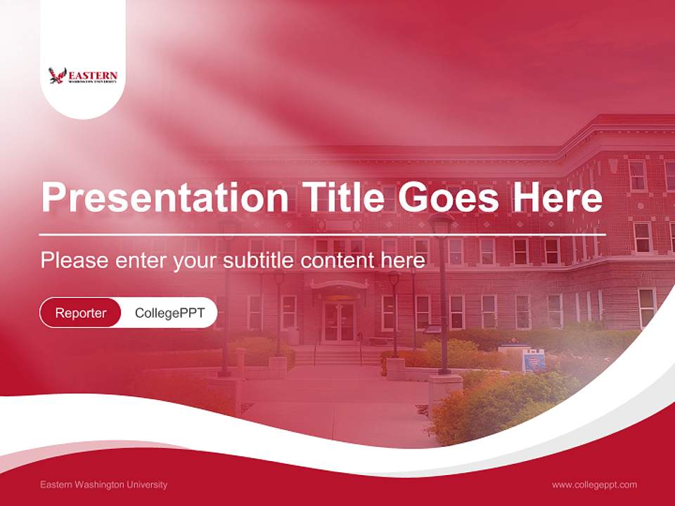 Eastern Washington University Lecture Sharing and Networking Event PPT Template4:3 ratio PPT effect preview image4