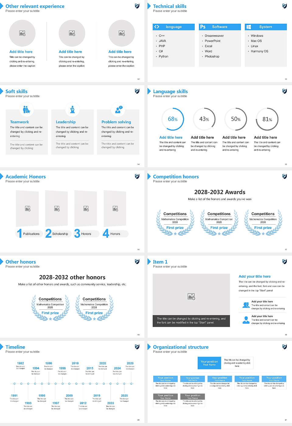 Family of Faith Christian University Resume PPT Template16:9 ratio PPT effect preview image3