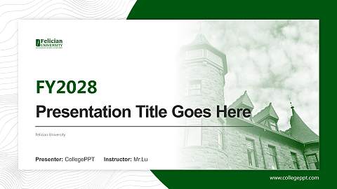 Felician University Academic Presentation/Research Findings Report PPT Template