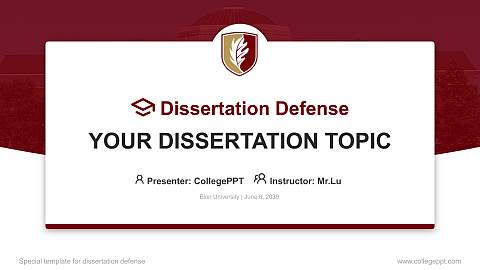 Elon University Graduation Thesis Defense PPT Template