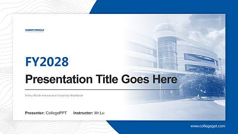Embry-Riddle Aeronautical University-Worldwide Academic Presentation/Research Findings Report PPT Template