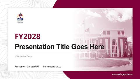 VCOM-Carolinas Campus Academic Presentation/Research Findings Report PPT Template