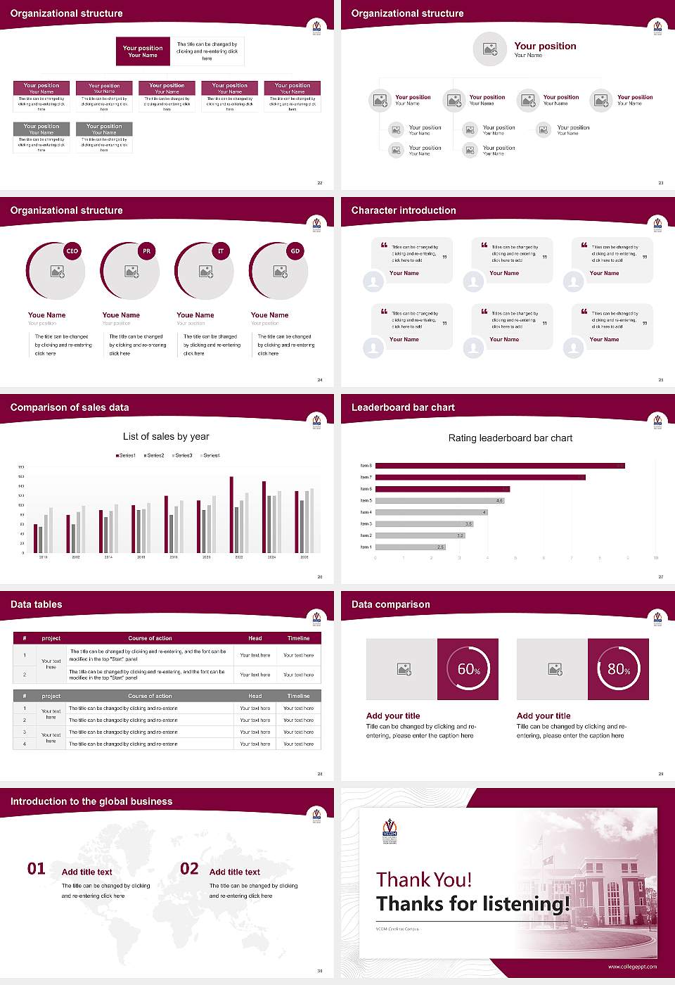 VCOM-Carolinas Campus Academic Presentation/Research Findings Report PPT Template16:9 ratio PPT effect preview image4