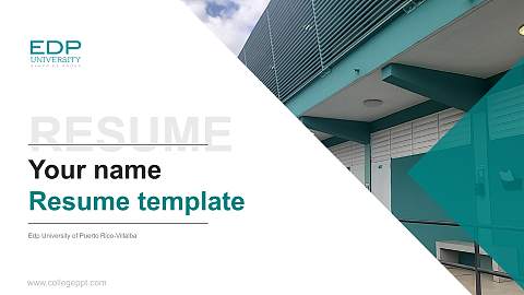 Edp University of Puerto Rico-Villalba Resume PPT Template