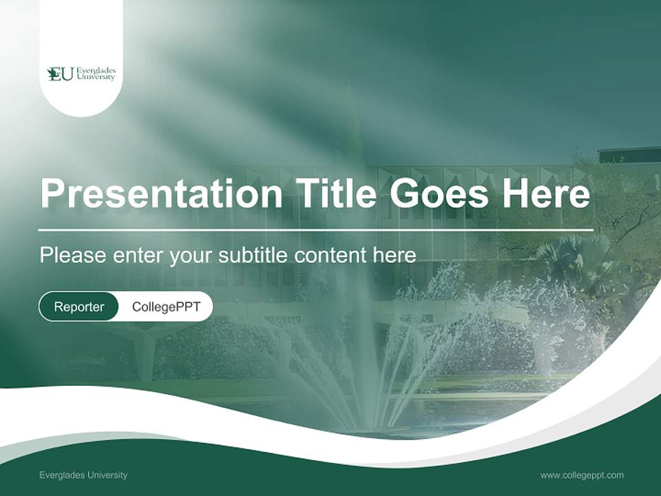 Everglades University Lecture Sharing and Networking Event PPT Template4:3 ratio PPT effect preview image4