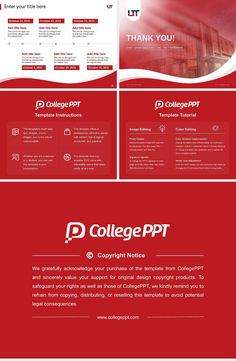 Utah Tech University Lecture Sharing and Networking Event PPT Template4:3 ratio PPT effect preview image4