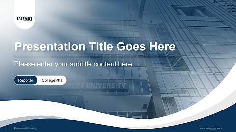 East-West University Lecture Sharing and Networking Event PPT Template